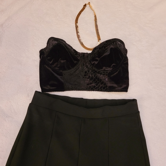 SOLD Urban outfitters velvet burnout corset - Picture 3 of 5